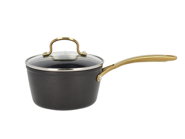 Kasserolle med glaslåg keramisk Brasserie 1,5 liter Sort - 4 stk