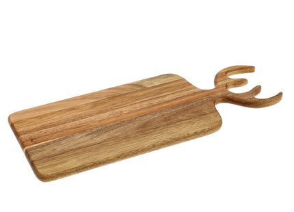 Serveringsbræt med gevir 44 x 18 x 1,5 cm Akacietræ HOLM - 6 stk