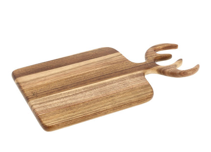 Serveringsbræt med gevir 36 x 21 x 1,5 cm Akacietræ HOLM - 6 stk