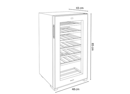 Vinkøleskab 33 flasker Sort
