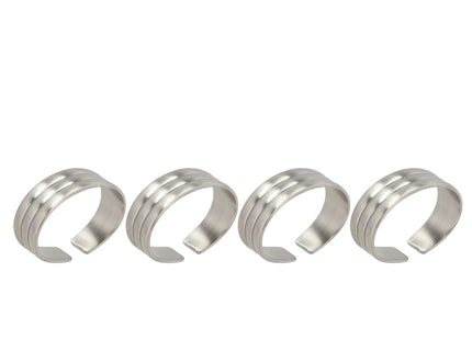 Servietring Thebe 4 stk. Mat stål Recycled