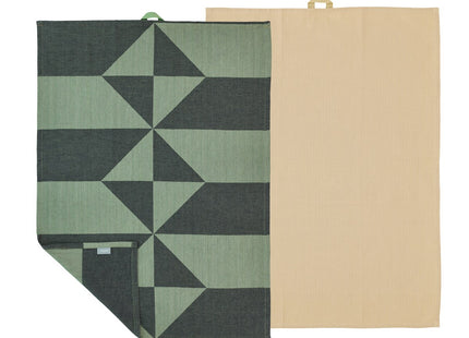 Viskestykke 50x70 Twist 2 stk. Hedge Green - 6 sæt