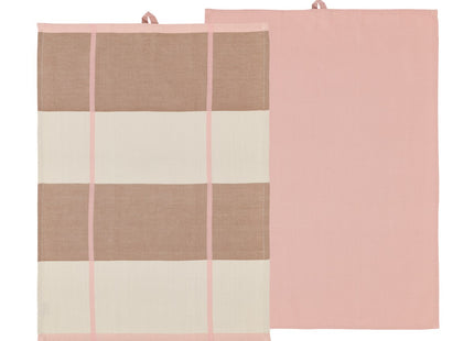 Viskestykke 50x70 Blocks 2 stk. Rose - 6 sæt