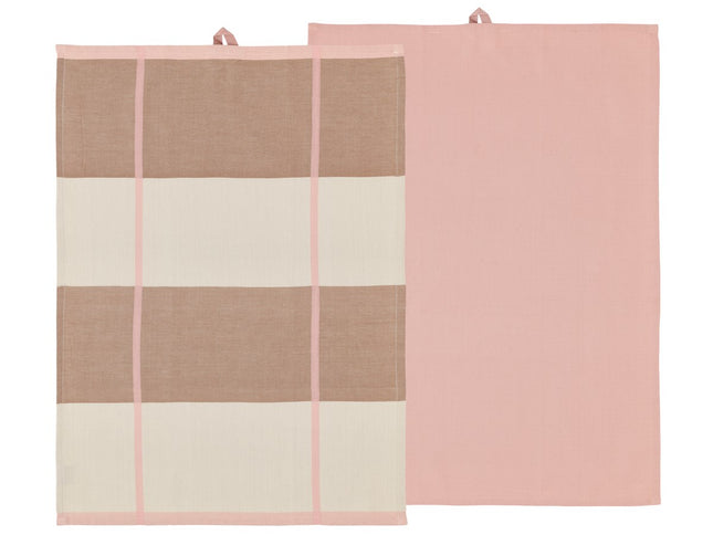 Viskestykke 50x70 Blocks 2 stk. Rose - 6 sæt
