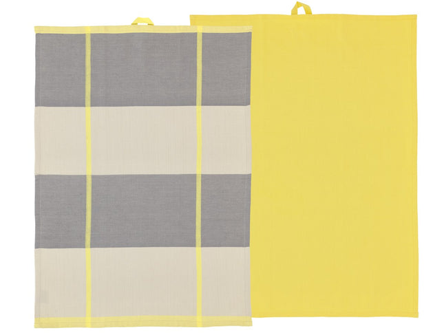 Viskestykke 50x70 Blocks 2 stk. Yellow - 6 sæt