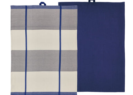 Viskestykke 50x70 Blocks 2 stk. Royal Blue - 6 sæt