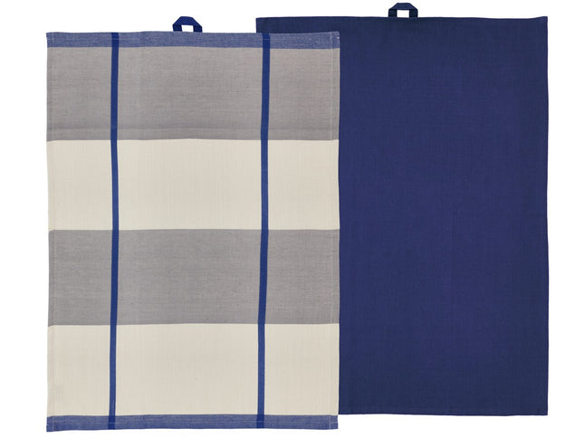 Viskestykke 50x70 Blocks 2 stk. Royal Blue - 6 sæt