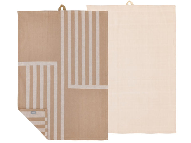Viskestykke 50x70 Reflection 2 stk. Warm Taupe - 6 sæt