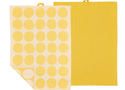 Viskestykke 50x70 Bubbles 2 stk. Yellow - 6 sæt