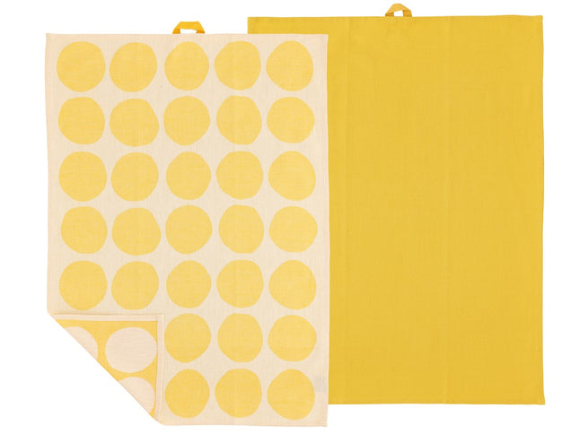 Viskestykke 50x70 Bubbles 2 stk. Yellow - 6 sæt