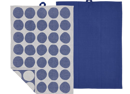 Viskestykke 50x70 Bubbles 2 stk. Royal Blue - 6 sæt