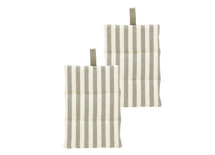 Grydelapper 15x23 Harmony 2 stk. Taupe - 6 sæt