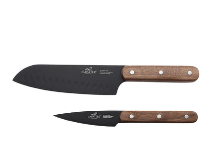 Knivsæt Phenix Walnut 2 dele Sort/valnøddetræ - 4 stk