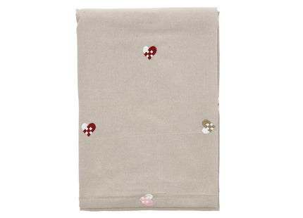 Juledug 140x220 Christmas Hearts Embroidery Rose - 2 stk