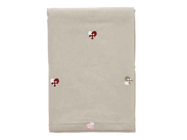 Juledug 140x220 Christmas Hearts Embroidery Rose - 2 stk