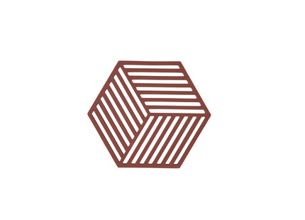 Bordskåner Hexagon Burgundy - 12 stk