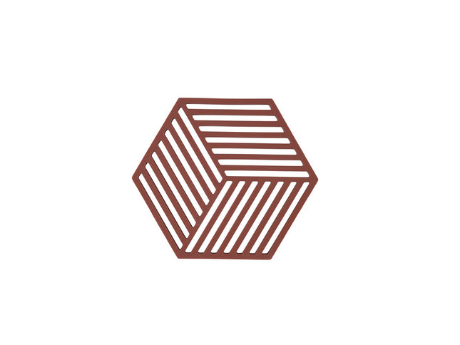 Bordskåner Hexagon Burgundy - 12 stk