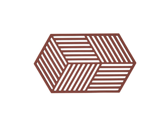 Bordskåner Hexagon Burgundy L24 - 6 stk