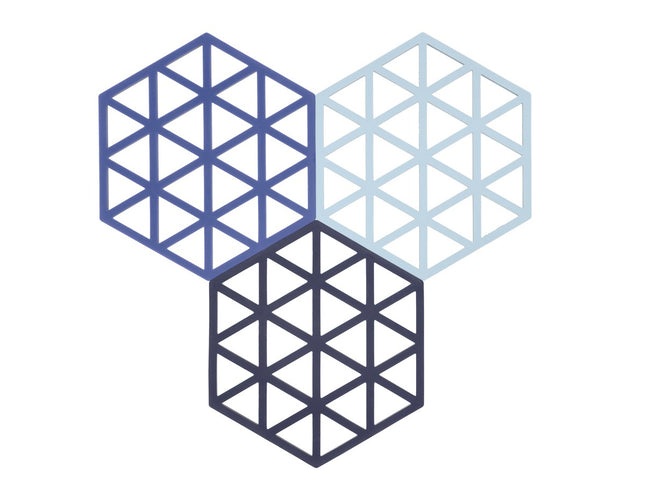 Bordskåner Triangles 3 stk. Midnight/Indigo/Blue - 6 sæt