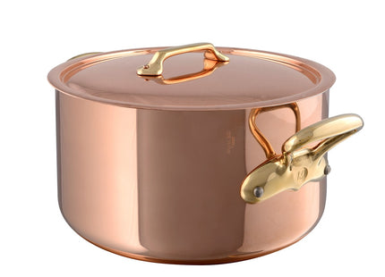Gryde med låg 5,6 liter Kobber/Rustfrit stål