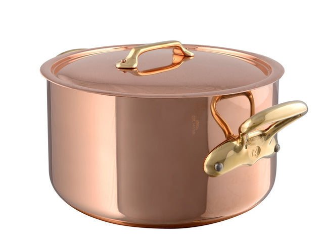 Gryde med låg 5,6 liter Kobber/Rustfrit stål