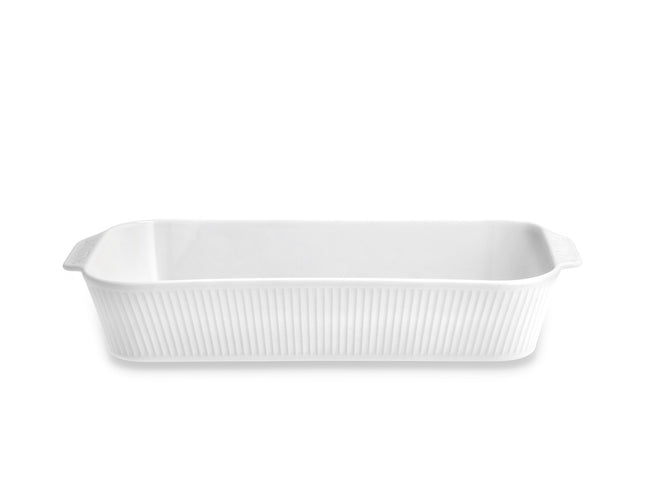 Fad dybt Plissé 35 x 19 x 6 cm Hvid