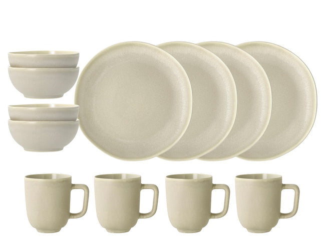Brunchsæt Shoku 12 dele Soft Beige