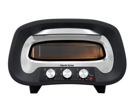 Pizzaovn elektrisk 2200 watt Sort/Sølv