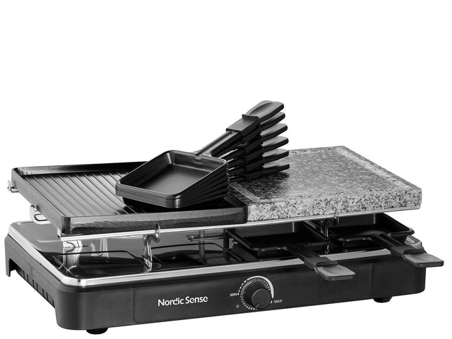 Raclette 8 pers. 1400 watt Sort - 2 stk