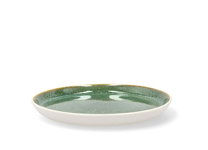 Tallerken Gastro 21 cm Hvid/Grøn - 6 stk