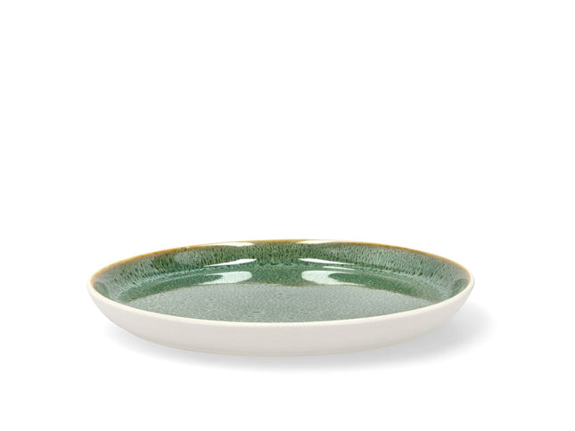 Tallerken Gastro 21 cm Hvid/Grøn - 6 stk