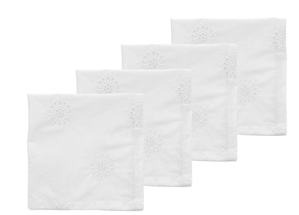 Stofservietter Daydream 4 stk. White - 4 pakker