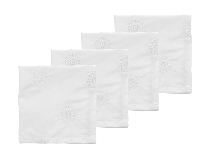 Stofservietter Daydream 4 stk. White - 4 pakker