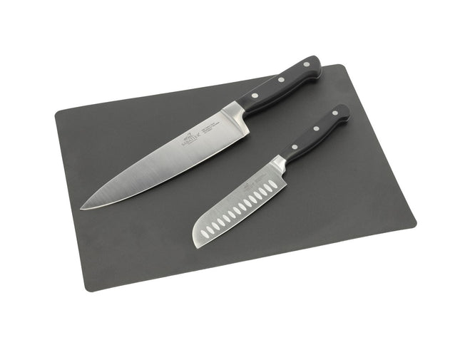 Knivsæt Pluton 2 dele Stål/Sort - 5 stk