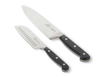 Knivsæt Pluton 2 dele Stål/Sort - 5 stk