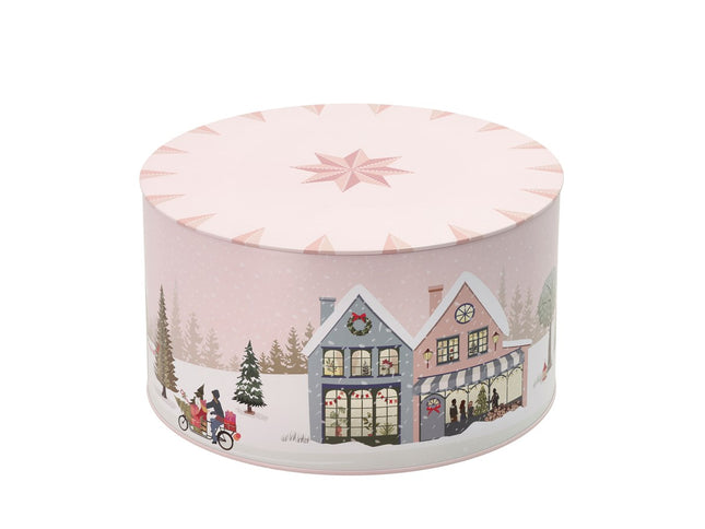 Kagedåsesæt Vinter 22x12/20x10 cm Crystal Rose/Ice Blue - 4 stk