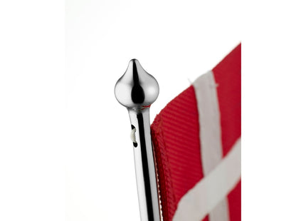 Flagstang DK 20,5 cm Blankt stål - 6 stk