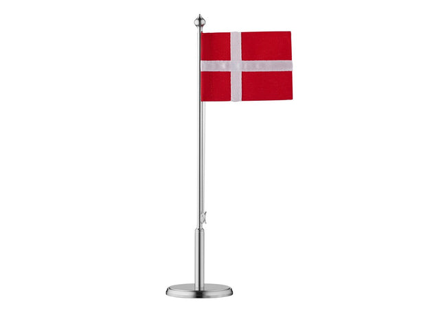 Flagstang DK 20,5 cm Blankt stål - 6 stk