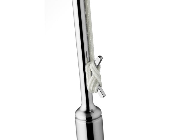 Flagstang DK 40,5 cm Blankt stål - 6 stk