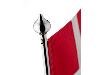 Flagstang DK 40,5 cm Blankt stål - 6 stk