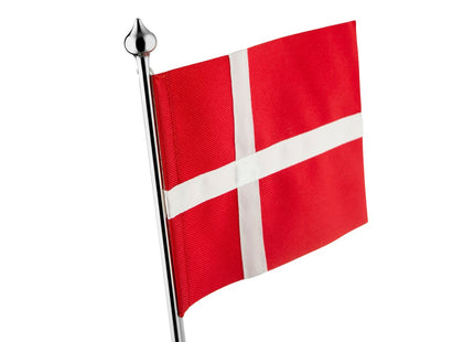 Flagstang DK 40,5 cm Blankt stål - 6 stk