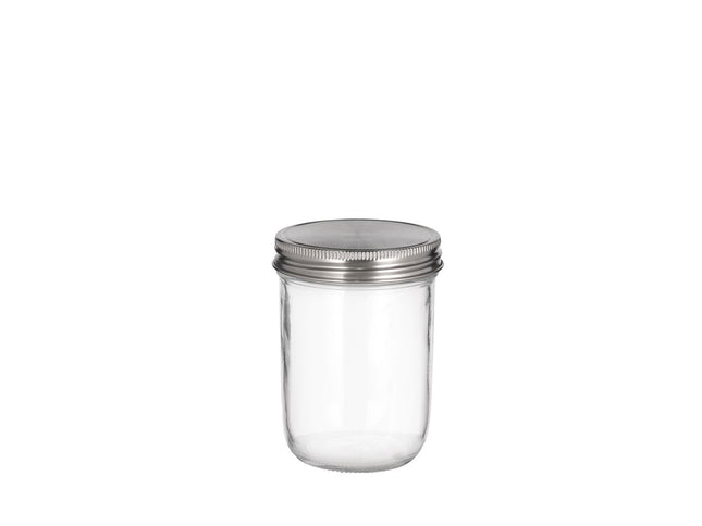 Geleglas 500 ml Glas/Stål - 12 stk