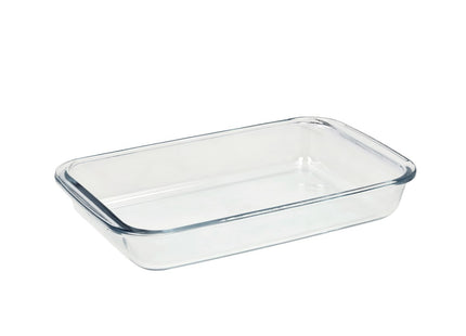 Fad rektangulært 1600 ml 29,5 x 17,4 x 5 cm Borosilikatglas - 8 stk