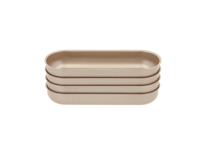 Minibrødform 4 stk. Rose gold Carbon steel - 6 pakker