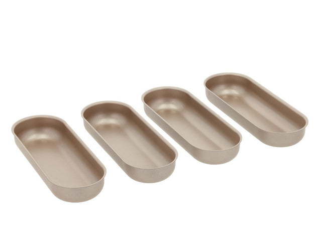 Minibrødform 4 stk. Rose gold Carbon steel - 6 pakker