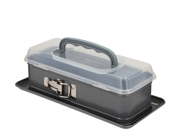 Springform m låg Line 34 x 15,5 x 10,5 cm Grå Carbon steel - 6 stk