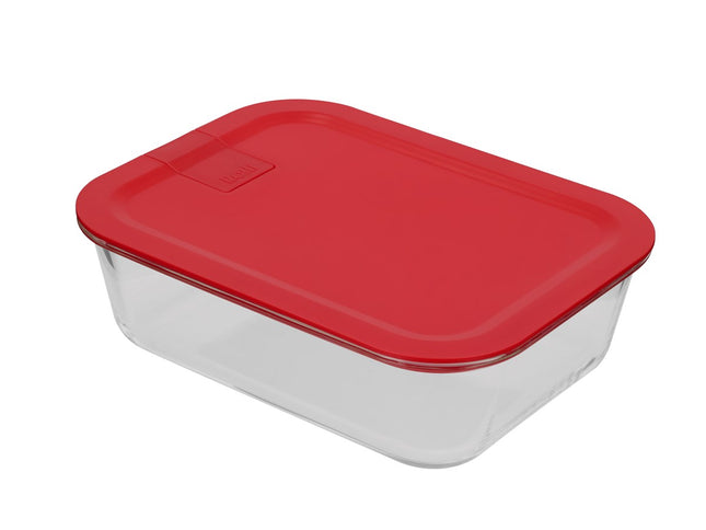 Opbevaringsboks Linea 2800 ml Rød Glas - 4 stk