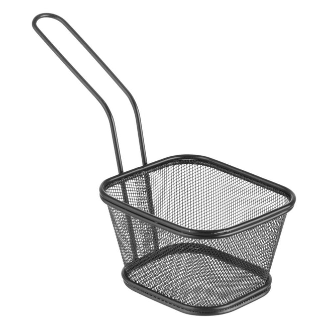 Stabelbar mini friturekurv sort, HENDI, 130x115x(H)80mm