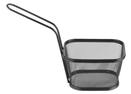Stabelbar mini friturekurv sort, HENDI, 130x115x(H)80mm