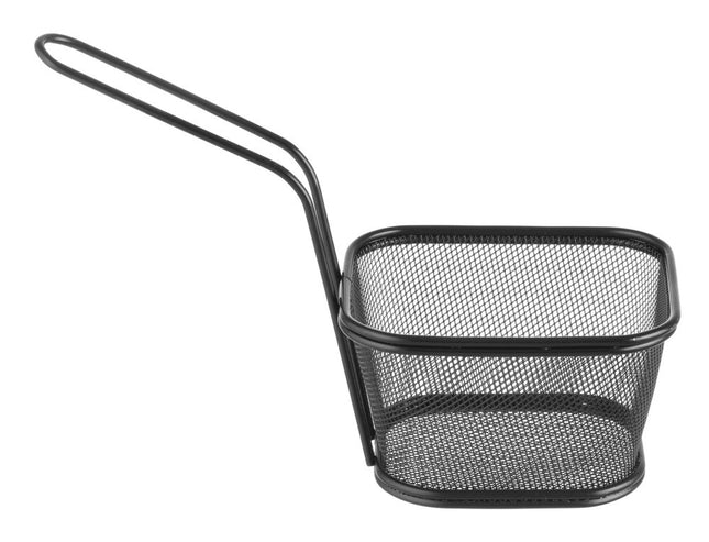 Stabelbar mini friturekurv sort, HENDI, 130x115x(H)80mm